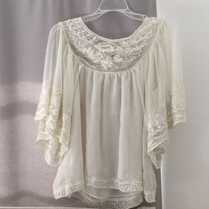 Lace peasant top